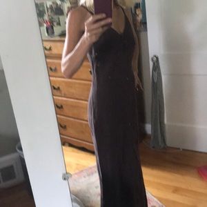 Long, casual, linen dress